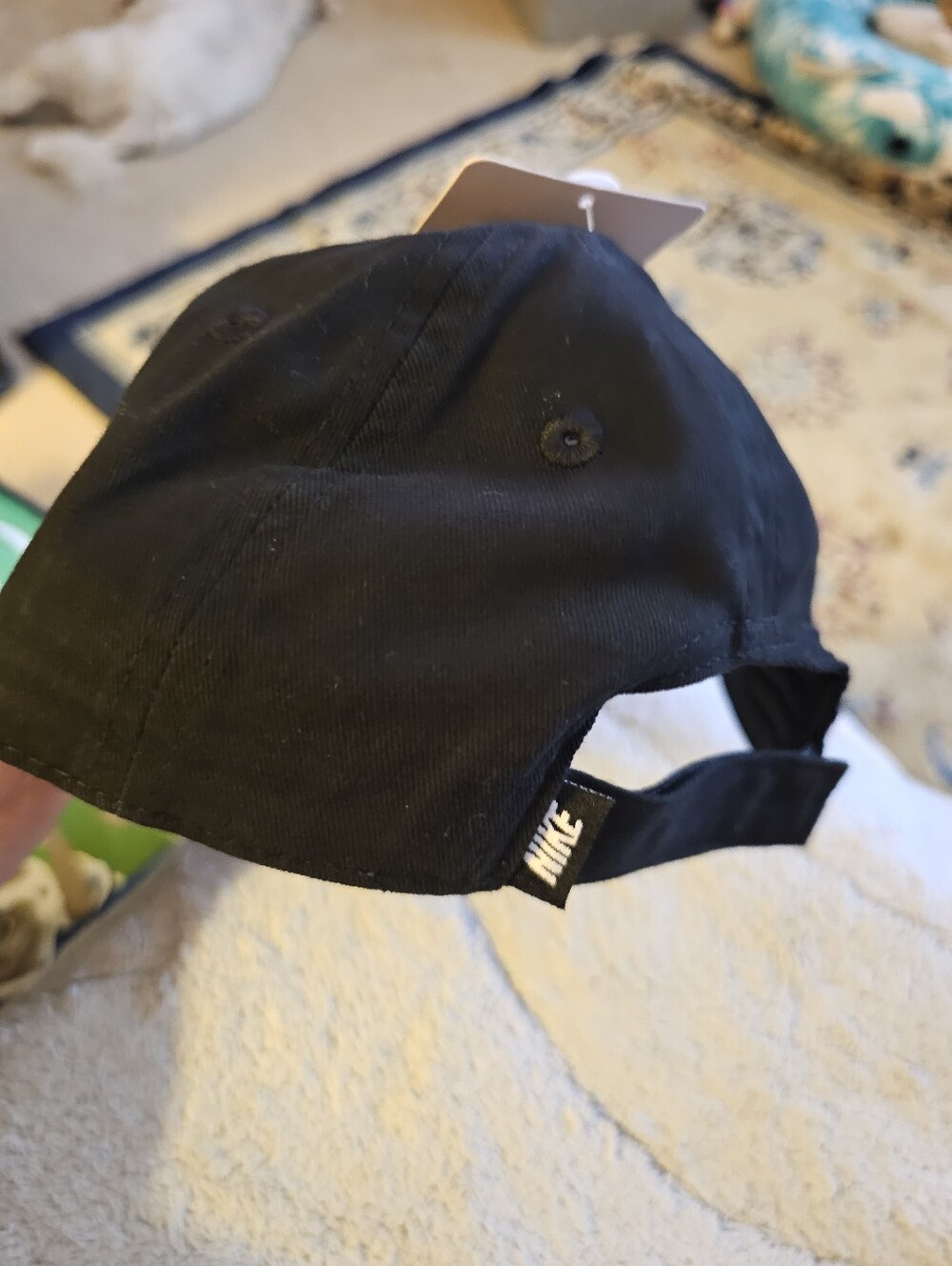 Nike Club Cap Toddler (2T-4T) Black Adjustable Baseball Cap Swoosh - Picture 3 of 4